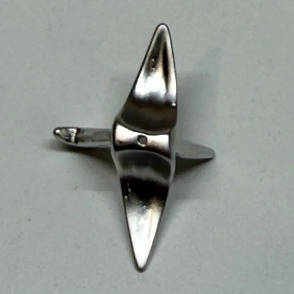 7 x 3D Crane Charm - Rhodium Plated